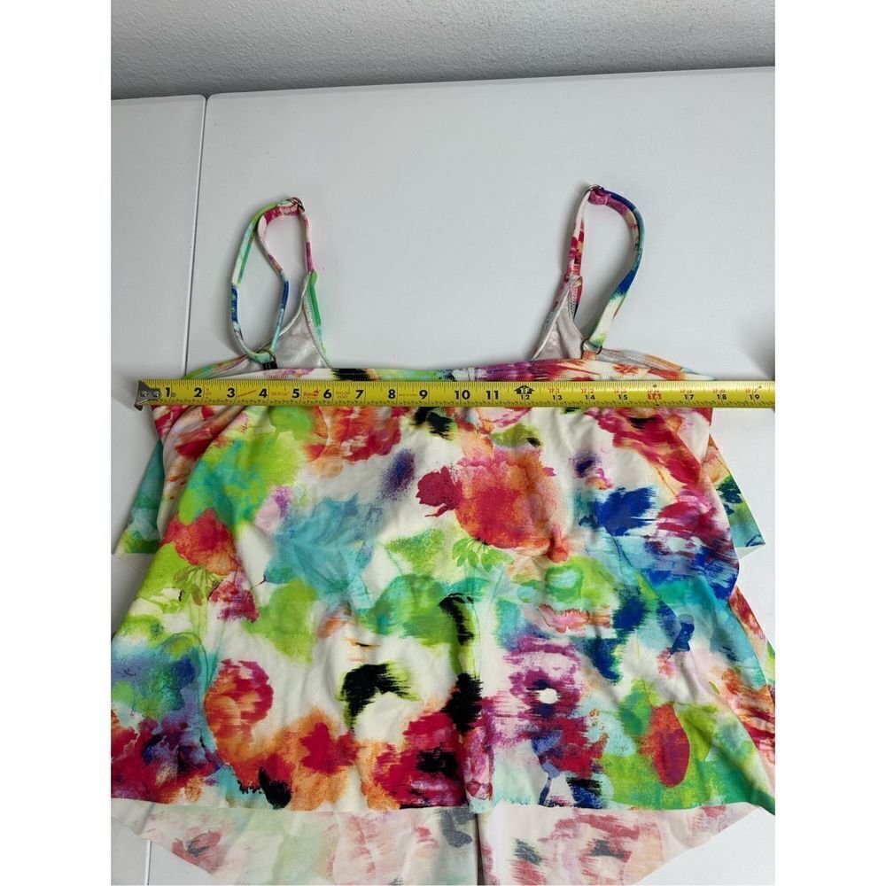 Maxine of Hollywood Tankini Top Layered Size 18 - Picture 6 of 11